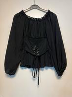 Middeleeuwse Rijgveter Top - Maat S, Ophalen of Verzenden, Zo goed als nieuw, Maat 36 (S), Zwart
