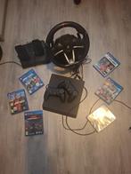 PlayStation 4 met stuur en spellen, Ophalen of Verzenden, Zo goed als nieuw, Met 2 controllers, Slim
