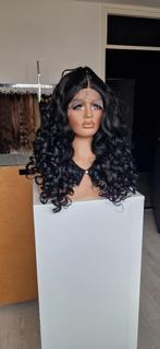 Basic Lace Pruik: Zwart, krul, voller model!, Ophalen of Verzenden, Nieuw, Pruik of Haarverlenging