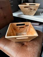2 Mooie houten bakken (nieuw), Mand, Nieuw, Ophalen of Verzenden, Overige vormen
