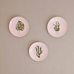 Prachtige set wandbordjes van 3 stuks met monstera deliciosa, Ophalen of Verzenden