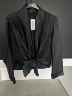 Leren wikkelblouse jasje NIEUW, Nieuw, Maat 38/40 (M), Ophalen of Verzenden, Zwart