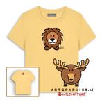 WILDNATURE Dames T-Shirt-LEEUW-100% BIOKATOEN maat M, Maat 38/40 (M), Verzenden, Geel, Nieuw