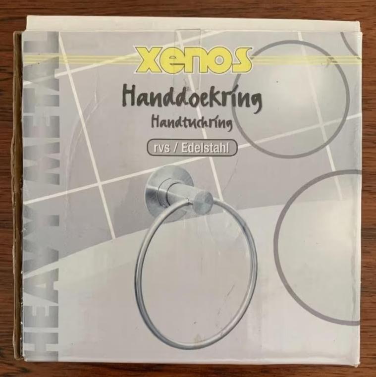 Xenos handdoekring RVS, edelstaal; NIEUW; ring handdoeken, Huis en Inrichting, Badkamer | Badtextiel en Accessoires, Ophalen of Verzenden
