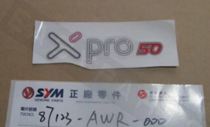 Sticker voorscherm Sym jet X pro origineel 87123-awr-000, Motoren, Tuning en Styling, Ophalen of Verzenden