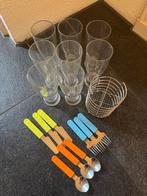 Plastic bekers en kinderbestek voor caravan, Caravans en Kamperen, Ophalen, Zo goed als nieuw