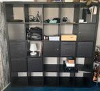 Ikea Kallax vakkenkast 182x182 zwart, Ophalen, Gebruikt, 25 tot 50 cm