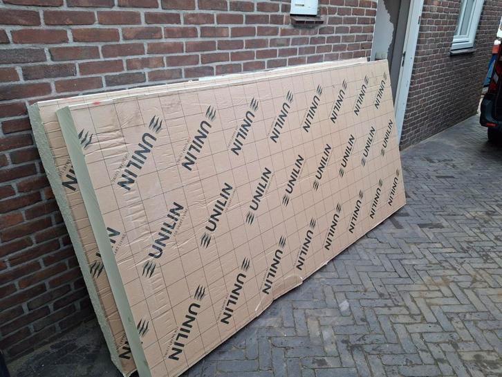 PIR Isolatieplaten Unilin, Doe-het-zelf en Verbouw, Isolatie en Afdichting, Zo goed als nieuw, Vloerisolatie, Muurisolatie, Dakisolatie