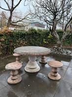 Stenen tuinset (tafel met vier krukken), Ophalen, Gebruikt, Tuinset, Overige materialen