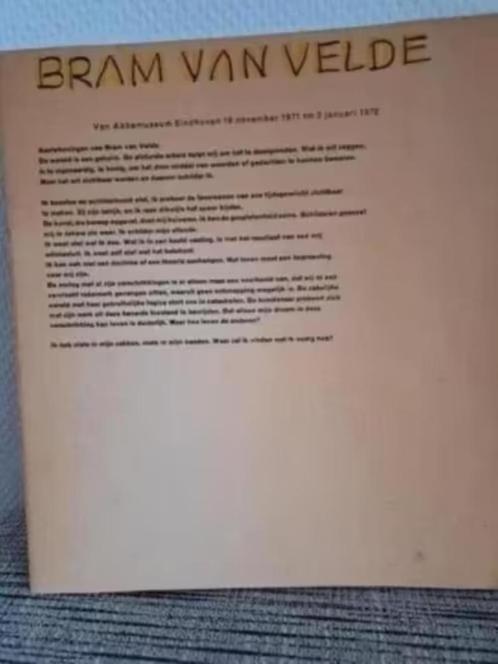BRAM VAN VELDE / Van Abbemusem Eindhoven 1971-72, Boeken, Kunst en Cultuur | Beeldend, Gelezen, Schilder- en Tekenkunst, Ophalen of Verzenden