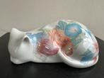 Gallo Gebloemd Porselein Poes / kat beeld, Ophalen of Verzenden, Gebruikt, Dier