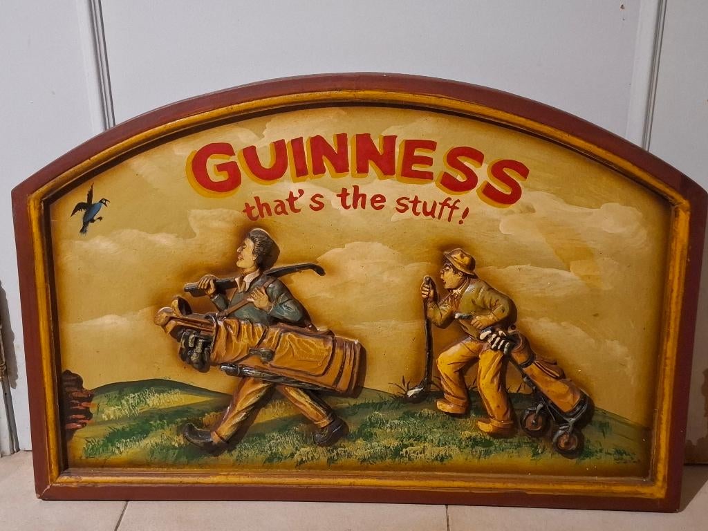 Authentiek houten pubbord Guinness bier, Ophalen of Verzenden, Nieuw, Reclamebord, Plaat of Schild, Overige merken