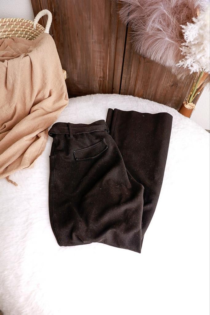 Mooie suedine pantalon maat 42, ZIZO, Zwart, Maat 42/44 (L), Ophalen of Verzenden