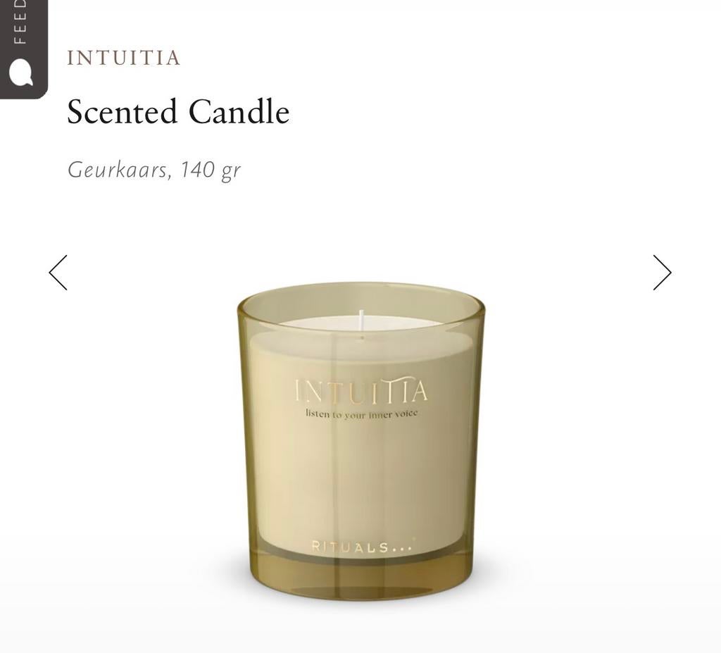 Rituals INTUITIA geurkaars 140 gram 🦉🤎 🎁 Nieuw!, Sieraden, Tassen en Uiterlijk, Uiterlijk | Parfum, Ophalen of Verzenden, Nieuw