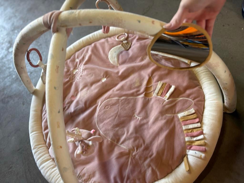 Roze Baby Speelkleed met Eenhoorn Design en Speelbogen, Ophalen, Gebruikt, Speelkleed