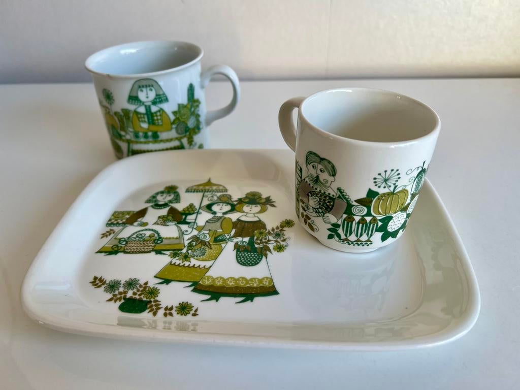 Noors Figgjo Turi Design Market TV Set Bord Kop, Ophalen of Verzenden