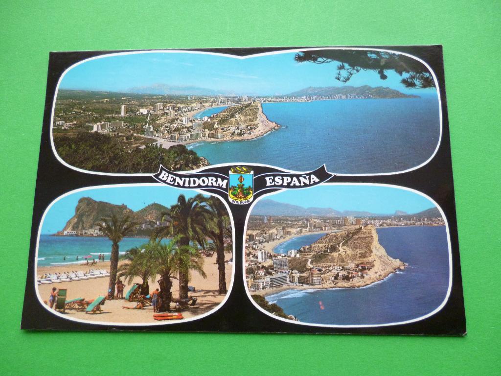 ansichtkaart Benidorm 3-luik Spanje, Ophalen of Verzenden, 1980 tot heden, Gelopen, Spanje
