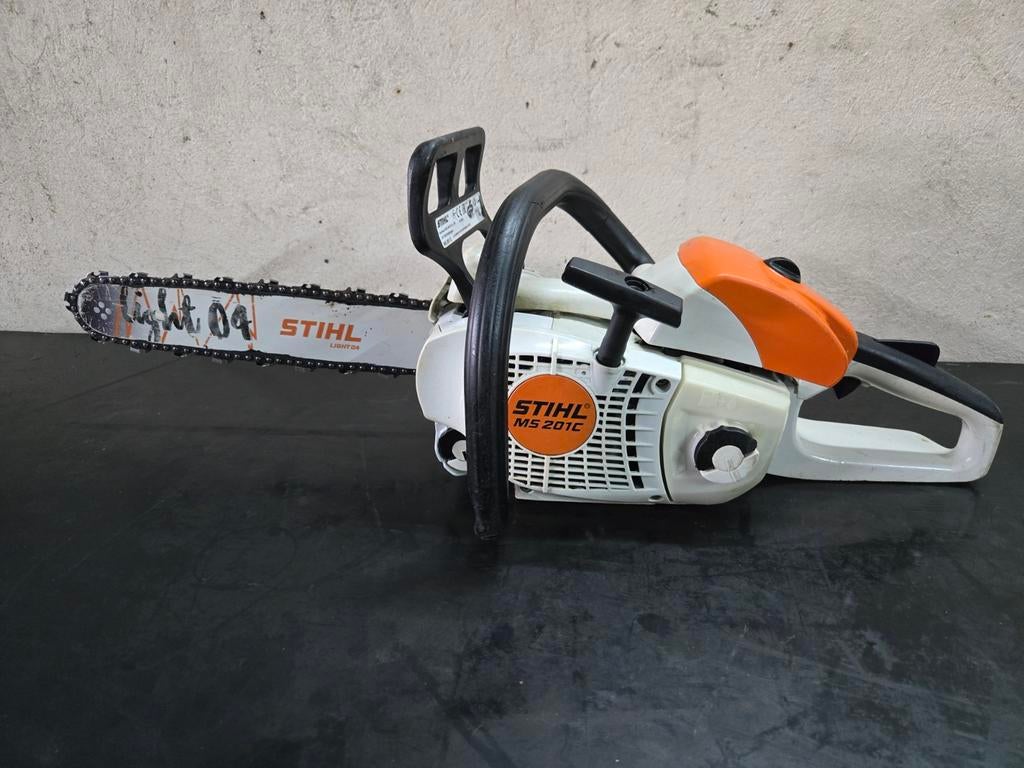 Stihl MS 201 kettingzaag | M-Tronic bj 2018 | 35cm MS201 C, Tuin en Terras, Info@stihl.nl, Gebruikt, Stihl MS201 motorzaag, Overige soorten