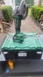 Hitachi haakse slijper met accu en koffer, Ophalen of Verzenden