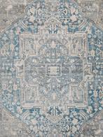 Vintage Persian oosters vloerkleed Heriz medallion 160x235cm, Modern, Klassiek, Medaillon, Crème, 150 tot 200 cm, 200 cm of meer