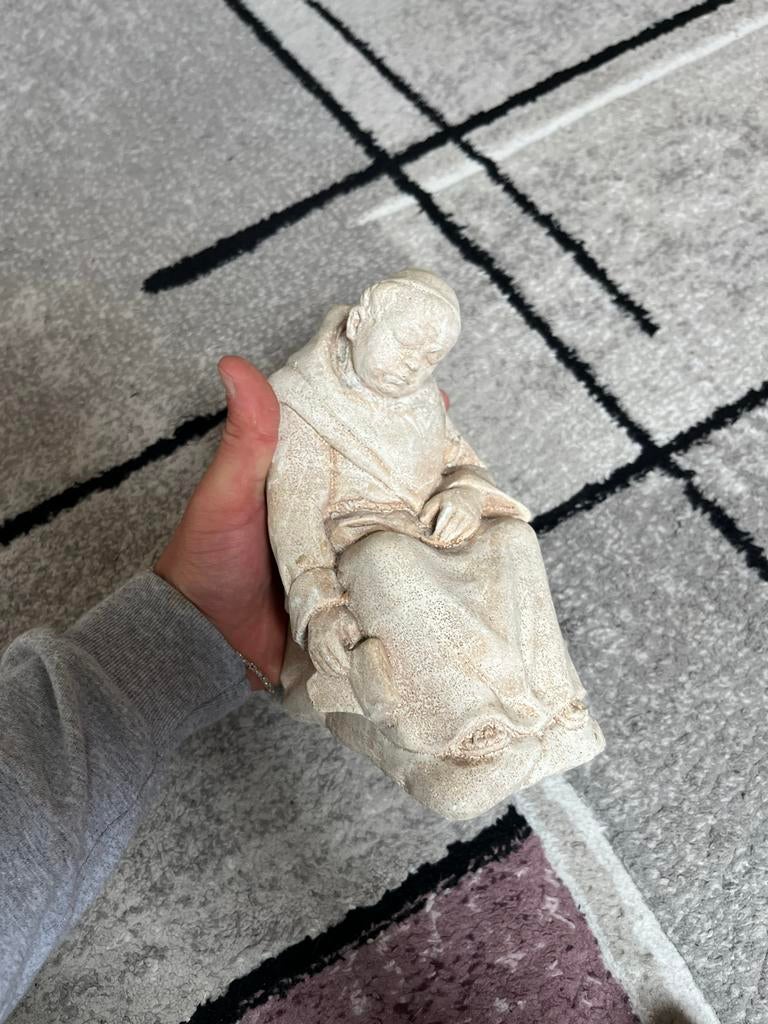 Monnik beeldje - Religieus decoratief figuur, Verzamelen, Beelden en Beeldjes, Ophalen, Gebruikt, Religie
