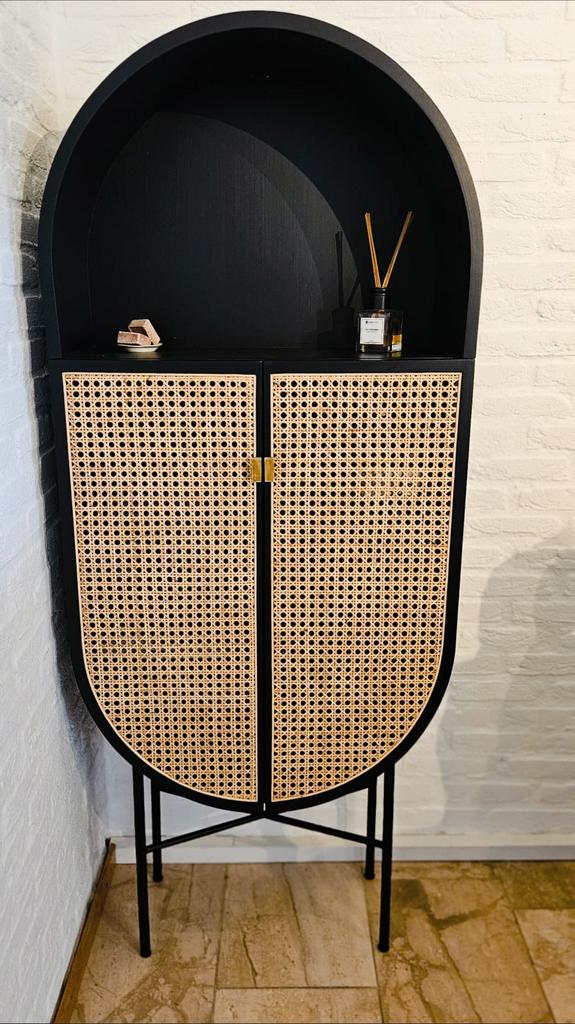 HK Living webbing cabinet, Ophalen, Zo goed als nieuw, Minder dan 150 cm, Met deur(en)