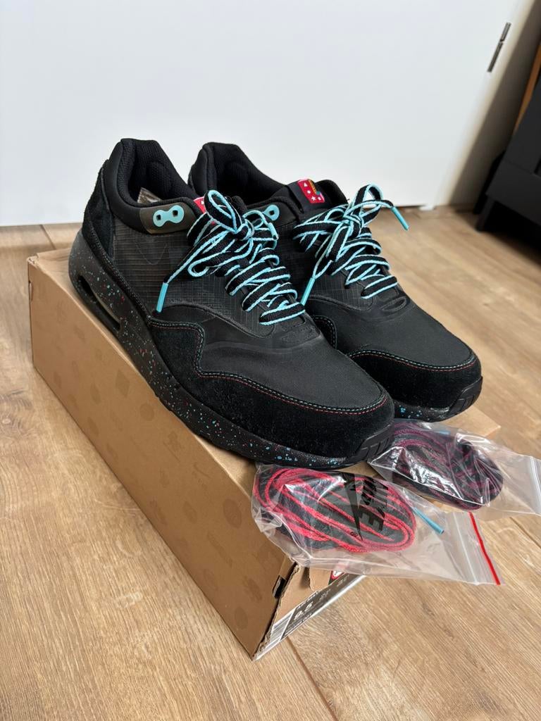 Nike air Maxim 1 + parra, Kleding | Heren, Schoenen, Zwart, Ophalen of Verzenden, Sneakers of Gympen, Zo goed als nieuw