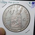 rijksdaalder 1864 Willem 3 Nederland, Koning Willem III, Verzenden, Zilver, Losse munt