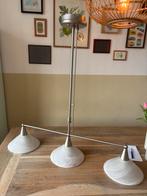 Hanglamp met 3 lampenkoppen, Ophalen of Verzenden, Gebruikt, Metaal, 75 cm of meer