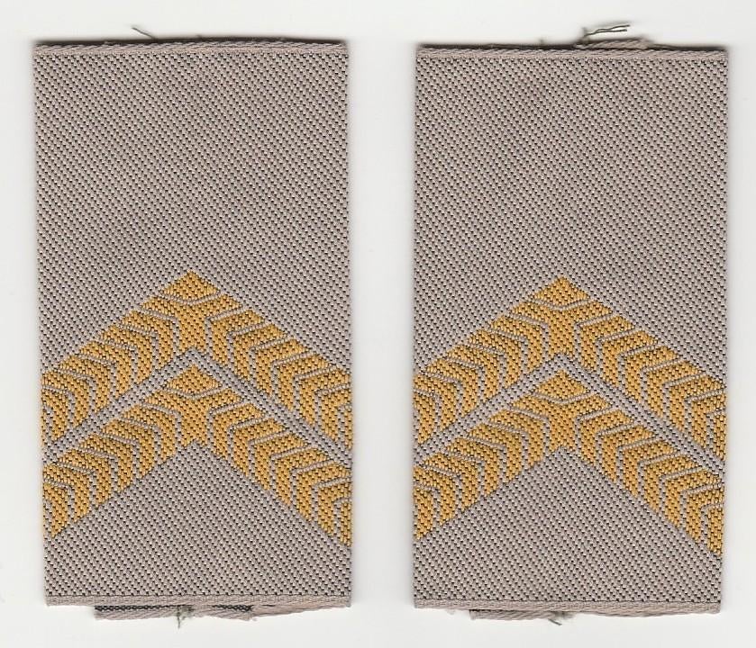 Set rangen epauletten Korporaal 1e kl (Desert), Ophalen of Verzenden, Landmacht, Nederland, Embleem of Badge