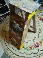 Houten trapje met 3 treden, brocante ook leuk als decoratie, Ophalen of Verzenden