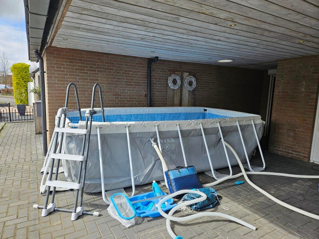 Zwembad 4x2m met zandfilterpomp en accessoires, Tuin en Terras, Zwembaden, Ophalen, Gebruikt, 200 tot 300 cm, 80 tot 120 cm