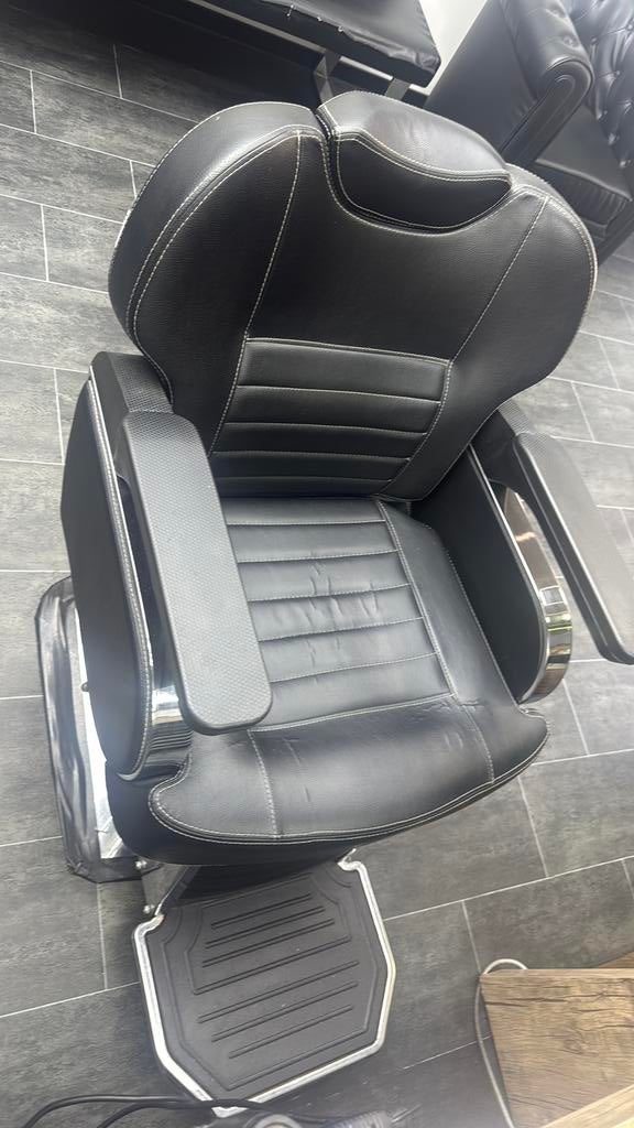 Kapper stoel zwaart 3 stoelen, Ophalen of Verzenden, Zo goed als nieuw, Zwart