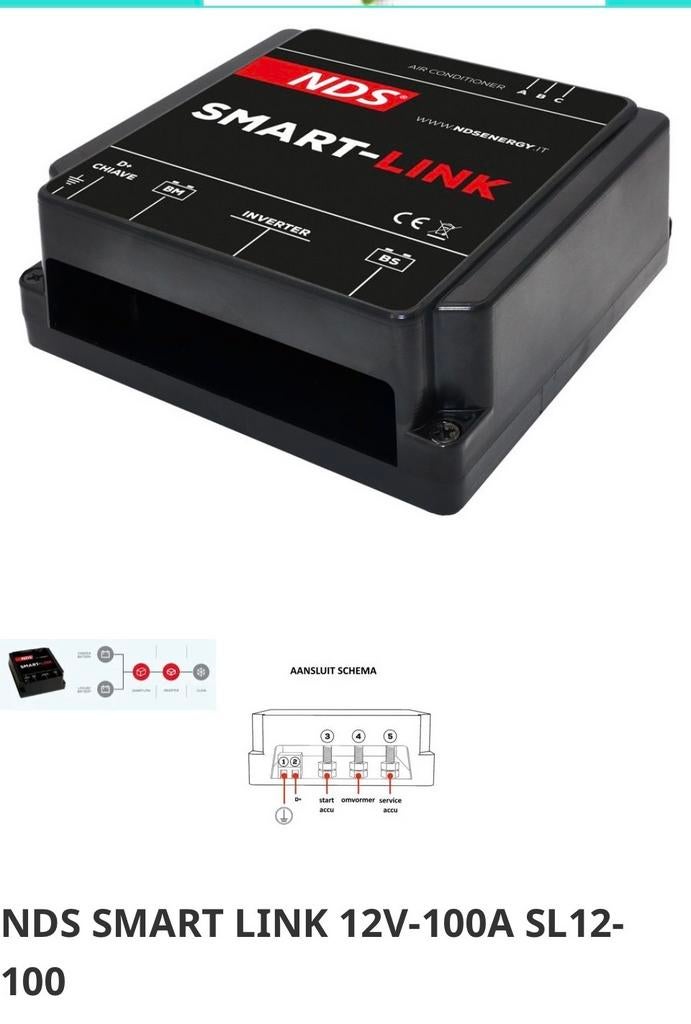 NDS SMART LINK 12V-100A SL12-100 Accu Scheider, Caravans en Kamperen, Ophalen of Verzenden, Nieuw