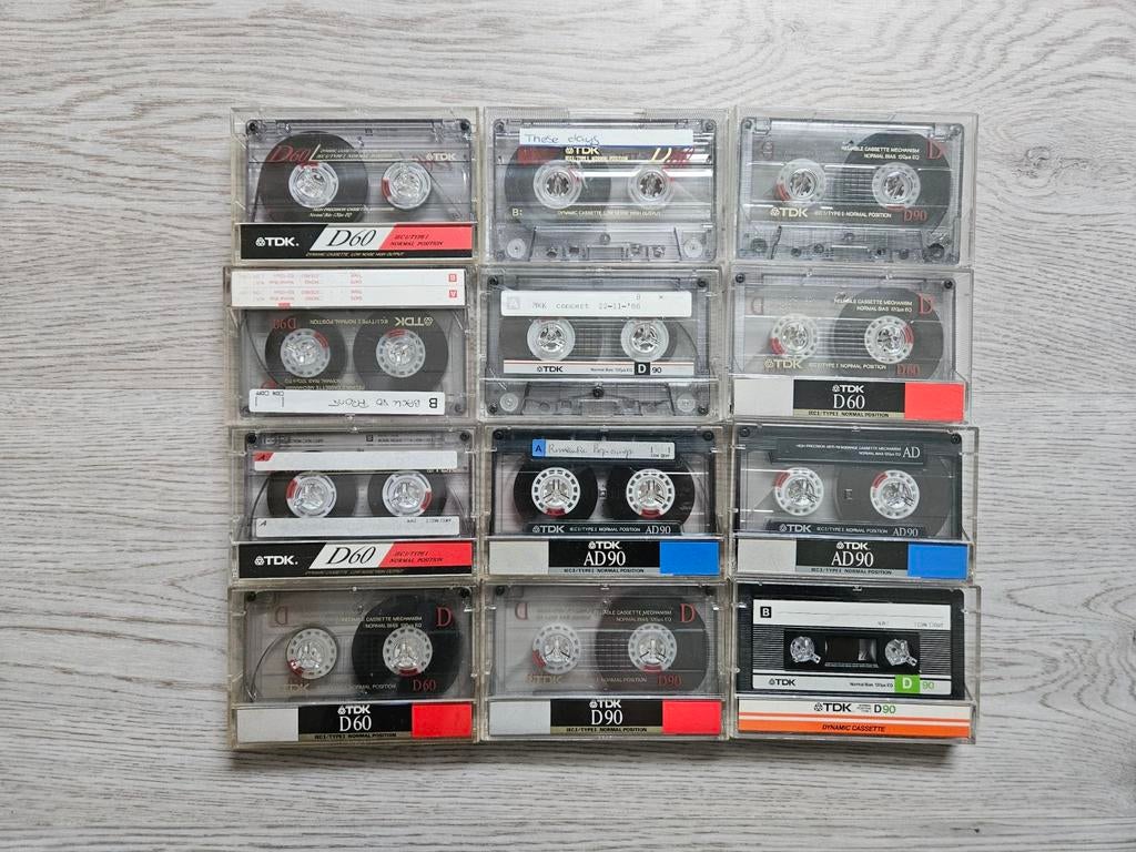 TDK cassettebandjes, 12 stuks., Ophalen of Verzenden, Overige genres, 2 t/m 25 bandjes