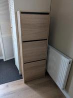 Ikea BISSA schoenenkast met 3 vakken - lichtbruin, Huis en Inrichting, Kasten | Schoenenkasten, Ophalen, Gebruikt, Modern, Scandinavisch