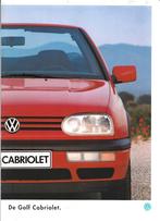 VW Golf Cabriolet brochure auto (vw19), Ophalen of Verzenden, Zo goed als nieuw, Volkswagen