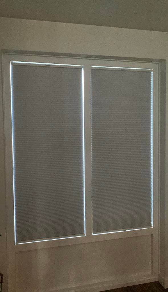 Plisse verduisterend BB 24 systeem, Huis en Inrichting, Stoffering | Gordijnen en Lamellen, Ophalen, Wit, 50 tot 100 cm, Zo goed als nieuw