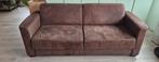 Luxe microlederen 3zits bruine bank met traagschuim vulling, Huis en Inrichting, Banken | Bankstellen, Ophalen, Gebruikt, Driepersoons