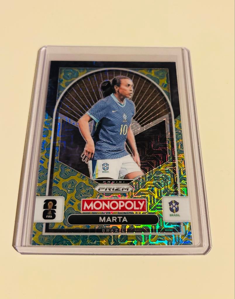 Panini Prizm Monopoly Marta ‘Hat Trick Mojo’ #96 FIFA WC 26, Ophalen of Verzenden, Nieuw, Losse kaart, Foil