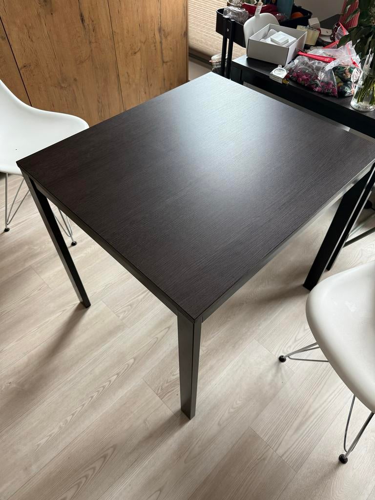 IKEA VANGSTA uitschuifbare tafel - Donkerbruin, Huis en Inrichting, Tafels | Eettafels, Ophalen, Gebruikt, 50 tot 100 cm, 150 tot 200 cm