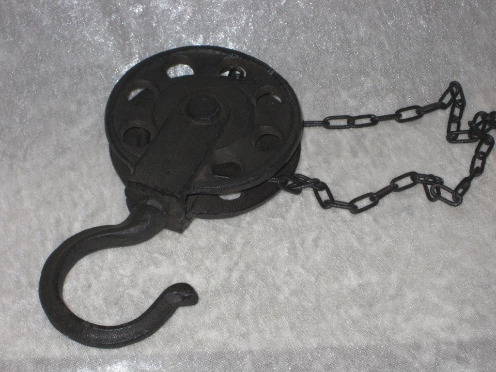 Katrol Gietijzer Vintage, Ophalen