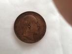 Britse Penny 1902 Edward VII, Postzegels en Munten, Ophalen of Verzenden, Overige landen, Losse munt