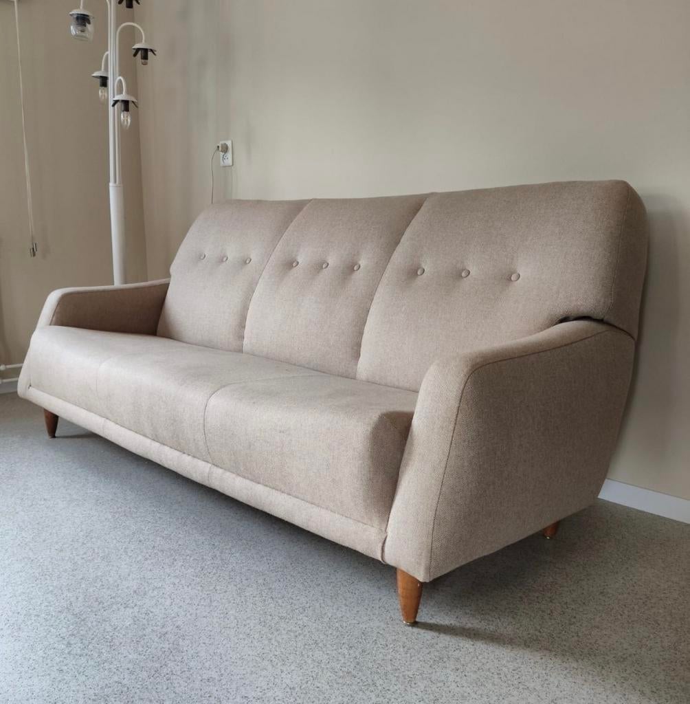 Artifort vintage Dutch design bank en 2 fauteuils, salonset, Ophalen, Driepersoons, 75 tot 100 cm, Zo goed als nieuw