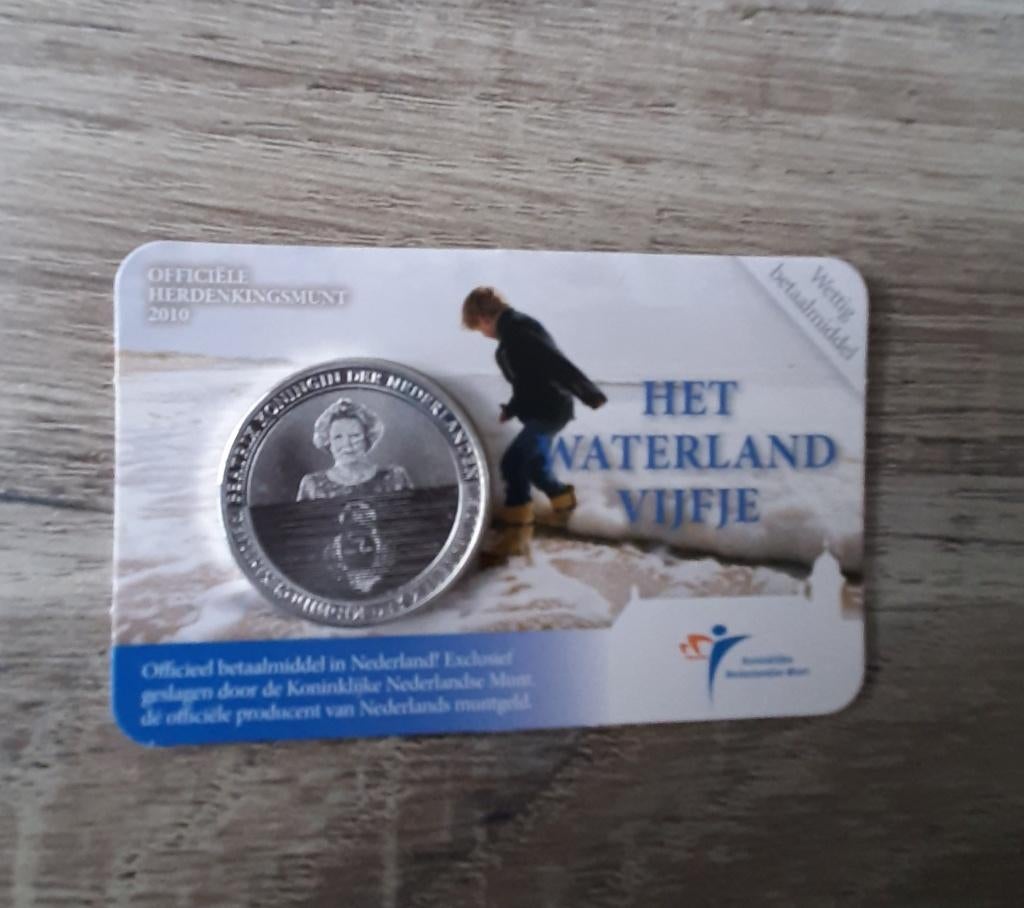 Munt het Waterlandvijfje, Postzegels en Munten, Munten | Nederland, Ophalen of Verzenden, Vóór koninkrijk, Euro's, Losse munt