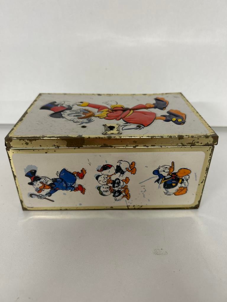 Vintage Dagobert Duck Spaarpot - Metaal, Verzamelen, Spaarpotten, Ophalen of Verzenden, Gebruikt, Metaal of Blik, Strip- of Tekenfilmfiguur