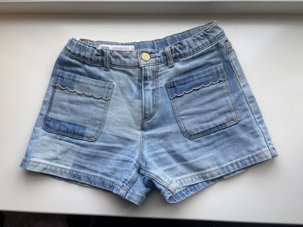 Korte broek jeans blauw Zara maat 140, Ophalen of Verzenden, Zo goed als nieuw, Meisje, Broek