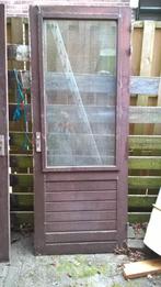 Merbau Stapeldorpel Buitendeur 2 x, Ophalen, Gebruikt, 80 tot 100 cm, Buitendeur