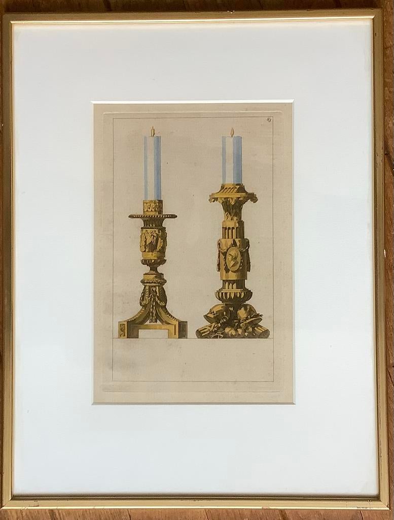 Kandelaar, kaars, Delafosse, schilderij, antiek, gravure, Ophalen of Verzenden