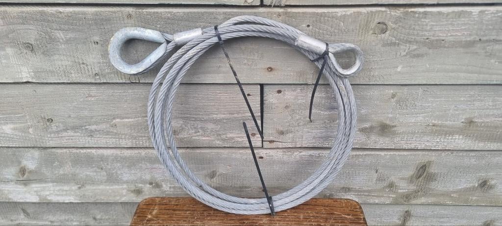 STAALKABEL 10MM 2X OOG 4.5M ONGEBRUIKT, Ophalen of Verzenden, Nieuw, 250 mm of meer
